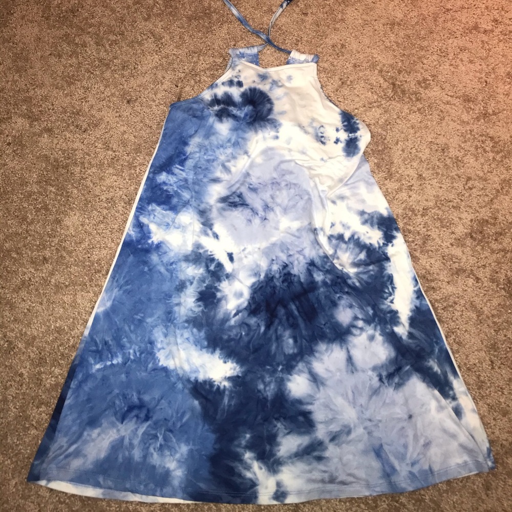 tydye halter dress